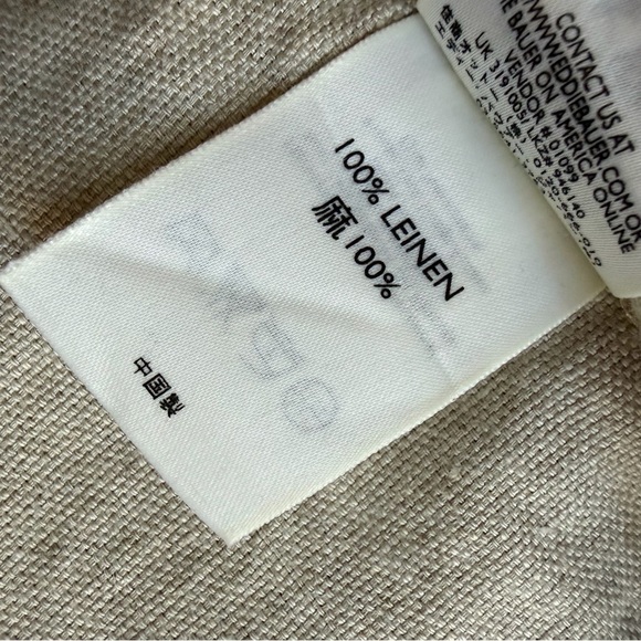 Vintage Eddie Bauer Women's 100% Linen Full Zip Jacket Size Medium Ecru Beige - Picture 7 of 7